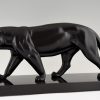 Art Deco sculpture of a black panther.