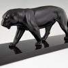 Art Deco sculpture of a black panther.