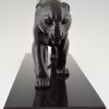 Art Deco sculpture of a black panther.