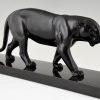 Art Deco sculpture of a black panther.