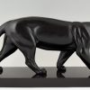 Art Deco sculpture of a black panther.