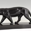 Art Deco sculpture of a black panther