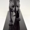 Art deco sculpture panthère noire.