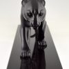 Art Deco sculpture of a black panther