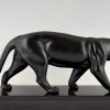 Art Deco Skulptur schwarzter Panther