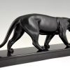 Art Deco sculpture of a black panther