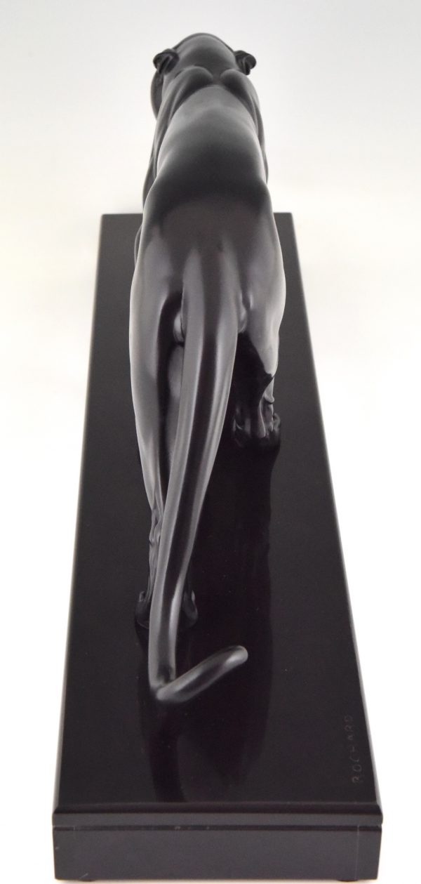 Art Deco sculpture of a black panther