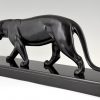 Art Deco sculpture of a black panther