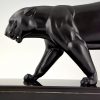 Art Deco sculpture of a black panther