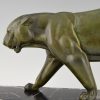 Art Deco sculpture of a walking panther