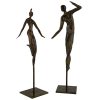 2 Sculptures moderne en bronze danseurs