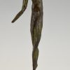 2 Modern bronze sculptures dancing couple