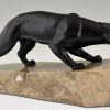 Art Deco bronzen sculptuur panter