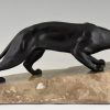 Art Deco bronze sculpture panther.