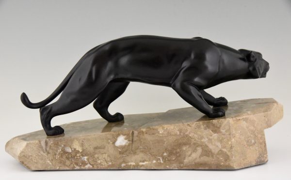 Art Deco bronzen sculptuur panter