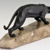 Art Deco bronze sculpture panther.