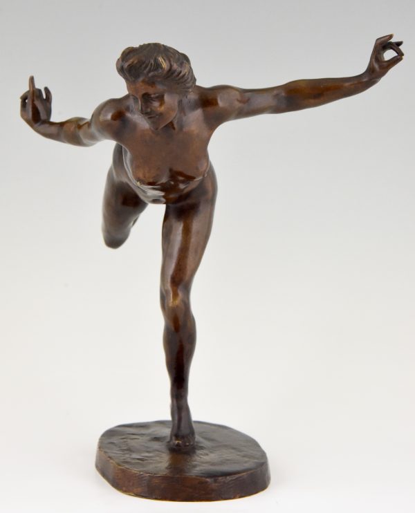Art Nouveau bronzen sculptuur Tamara Karsavina, Russische ballerina