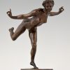 Art Nouveau bronze sculpture of Tamara Karsavina, Russian ballerina
