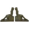 French Art Deco bookends with sitting nudes