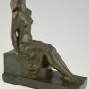 Art Deco serre livres femmes nues
