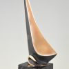 Sculpture abstrait en bronze 1970