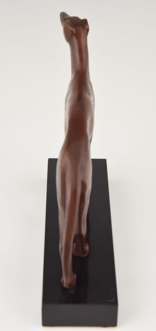 Art Deco Bronze Skulpture Windhund