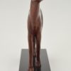 Art Deco bronze sculpture greyhound dog