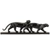 Art Deco bronzen sculptuur twee panthers