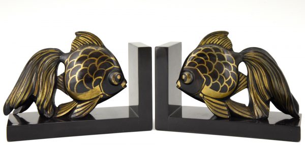 Art Deco fish bookends