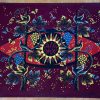 Mid Century tapestry Sun, Birds and Vine