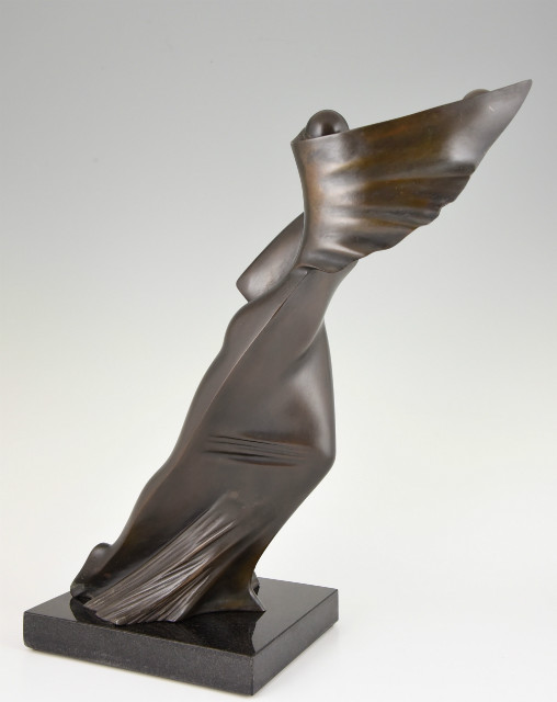 Modern bronze sculpture woman
