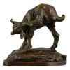 Sculpture en bronze d’un chevreau