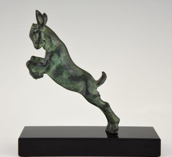 Art Deco bronze bookends with jumping goats.