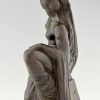 Art Deco bronze sculpture female nude.