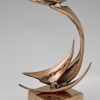 Abstract bronze sculpture 1970