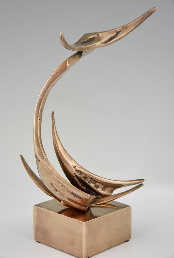 Sulpture en bronze, abstraite 1970