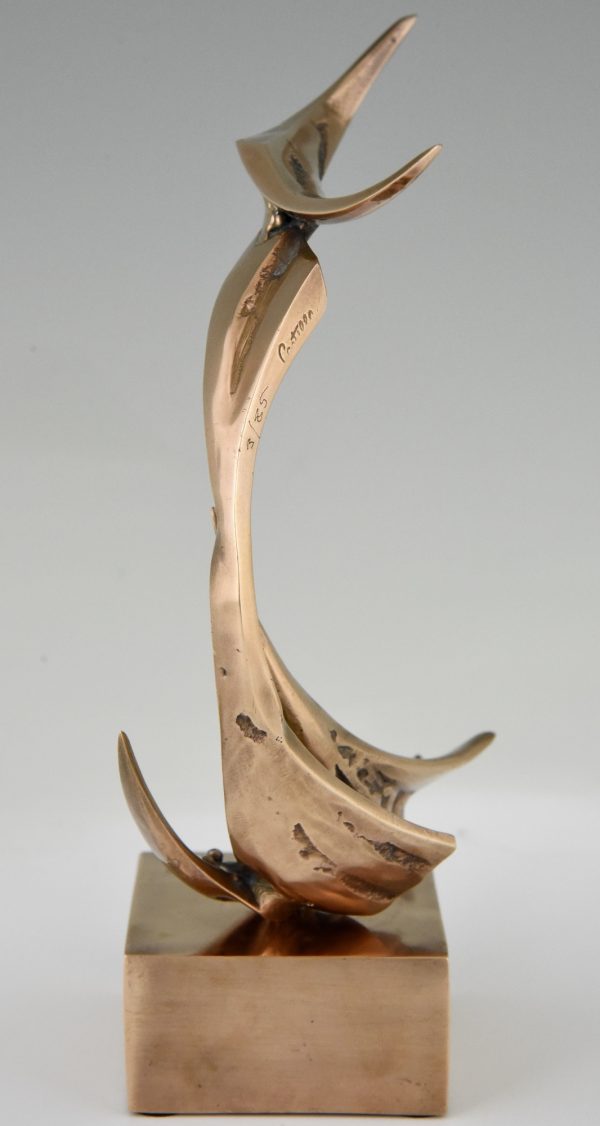 Abstract bronze sculpture 1970