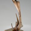 Moderne bronzen abstracte sculptuur 1970