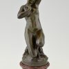 Art Nouveau bronze sculpture nude