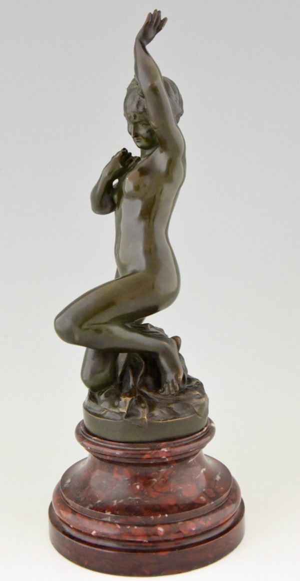 Art Nouveau bronze sculpture nude