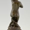 Art Nouveau bronze sculpture nude