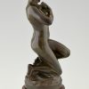 Art Nouveau bronze sculpture nude