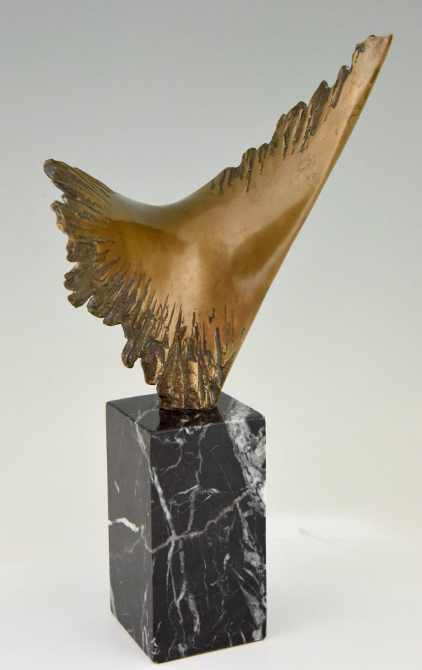 Moderne Stilisierte Bronze Skulptur Adler