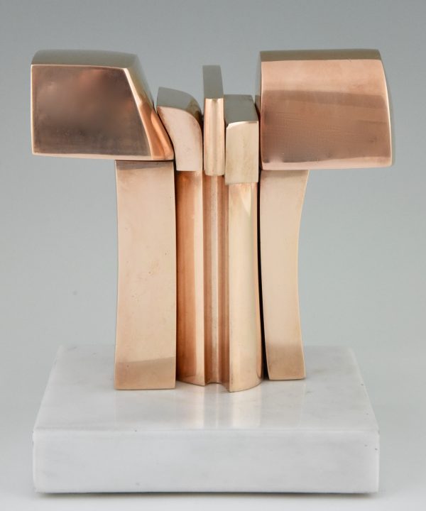 Sculpture en bronze abstrait 1970