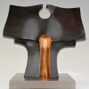 Modern abstract bronzen beeld