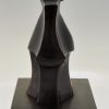 Modern abstract bronzen beeld