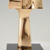 Mid Century modern bronze abstract sculpture.