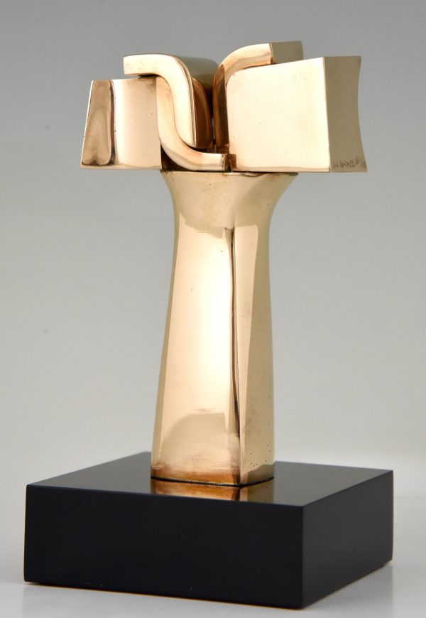 Sculpture moderne abstraite en bronze