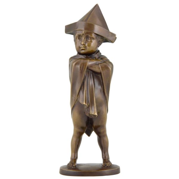 Art deco bronze sculpture boy dressed as Napoleon