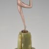 Art Deco sculptuur brons dansend naakt